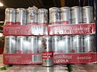 4 x 12 blikken captain morgan spiced gold & cola 0,25cl. tht 11-2025. bod inclusief statiegeldwaarde van 7,... - afbeelding 1 van  2