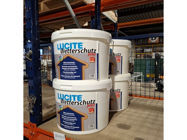 4 x 12l buitenlatex lucite, wit - afbeelding 1 van  5