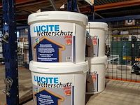 4 x 12l buitenlatex lucite, wit - afbeelding 1 van  5