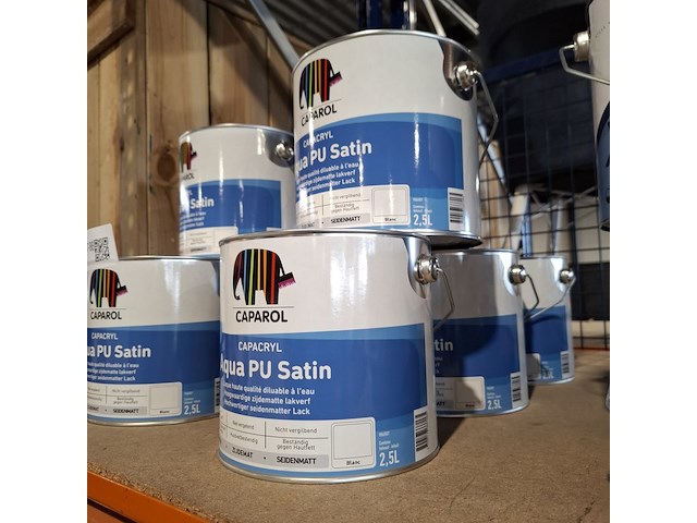 4 x 2,5 liter caparol pu satin, ral 9010 - afbeelding 1 van  5