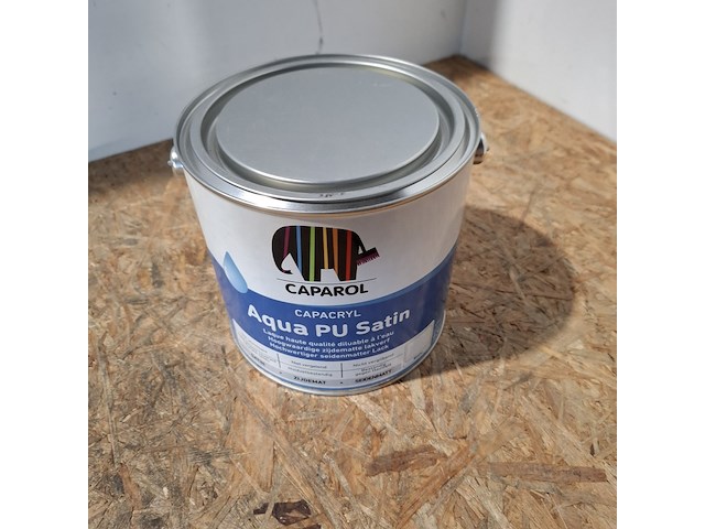 4 x 2,5 liter caparol pu satin, wit - afbeelding 3 van  5