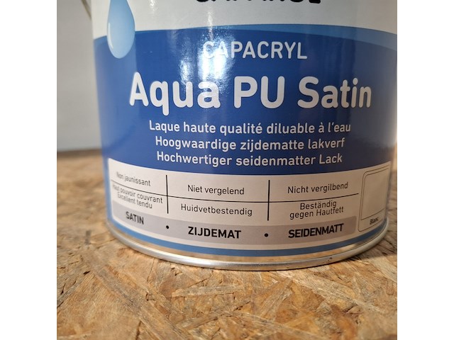 4 x 2,5 liter caparol pu satin, wit - afbeelding 4 van  5