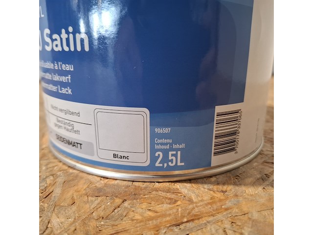 4 x 2,5 liter caparol pu satin, wit - afbeelding 5 van  5