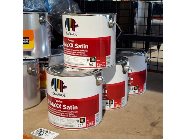 4 x 2,5 liter caparol trimaxx satin, ral 9010 - afbeelding 1 van  3