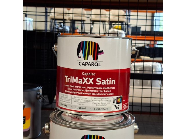 4 x 2,5 liter caparol trimaxx satin, ral 9010 - afbeelding 2 van  3