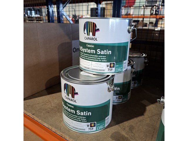 4 x 2,5 liter caparol trimaxx satin, wit - afbeelding 1 van  5