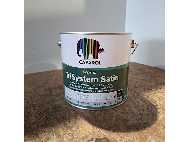 4 x 2,5 liter caparol trimaxx satin, wit - afbeelding 2 van  5