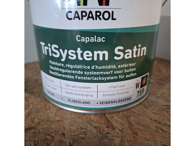 4 x 2,5 liter caparol trimaxx satin, wit - afbeelding 4 van  5