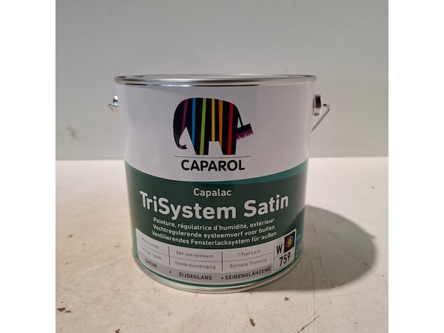 4 x 2,5 liter caparol trimaxx satin, wit - afbeelding 2 van  4