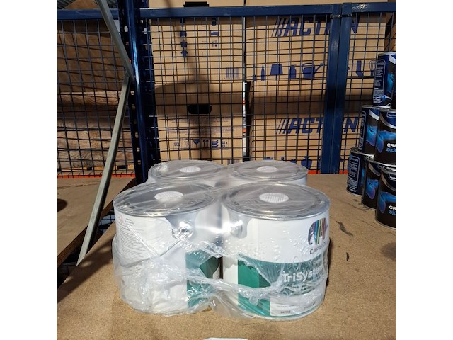 4 x 2,5 liter caparol trimaxx satin, wit - afbeelding 1 van  4
