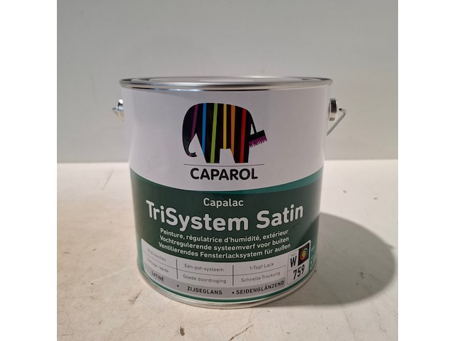4 x 2,5 liter caparol trimaxx satin, wit - afbeelding 2 van  4
