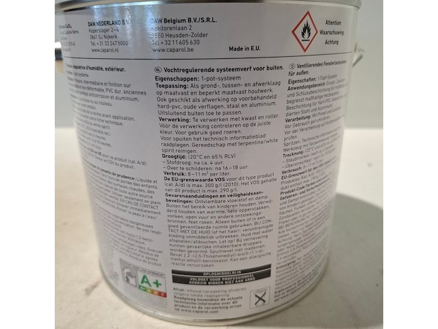 4 x 2,5 liter caparol trimaxx satin, wit - afbeelding 3 van  4