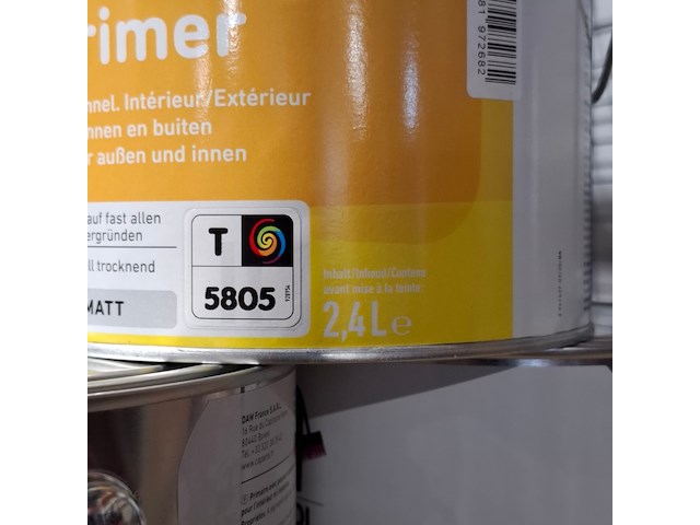 4 x 2,5 liter caparol uniprimer, ral 9005 / zwart - afbeelding 3 van  3