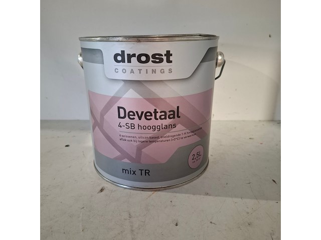 4 x 2,5 liter hoogglanslak sb, drost, u4,15,10 gelders blauw - afbeelding 2 van  5