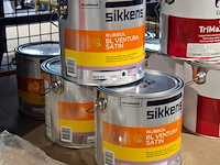 4 x 2,5 liter watergedragen zijdeglanslak, sikkens, bl ventura, ral 9010 - afbeelding 1 van  3