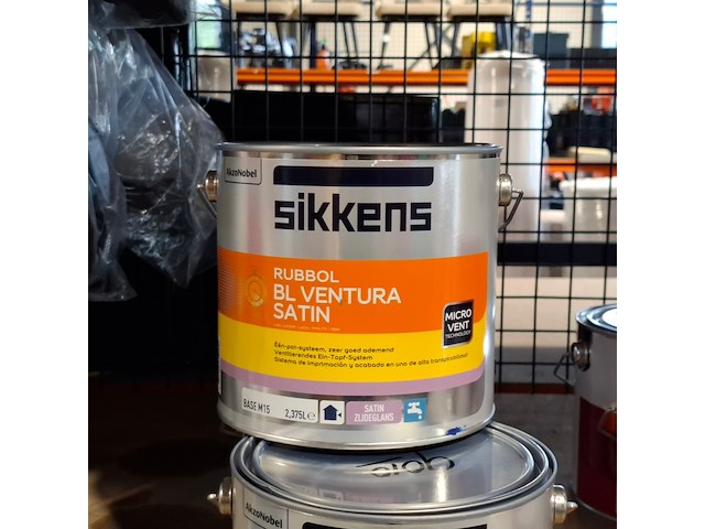 4 x 2,5 liter watergedragen zijdeglanslak, sikkens, bl ventura, ral 9010 - afbeelding 2 van  3