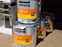4 x 2,5 liter watergedragen zijdeglanslak, sikkens, bl ventura, wit - afbeelding 1 van  3