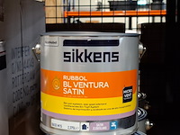 4 x 2,5 liter watergedragen zijdeglanslak, sikkens, bl ventura, wit - afbeelding 2 van  3