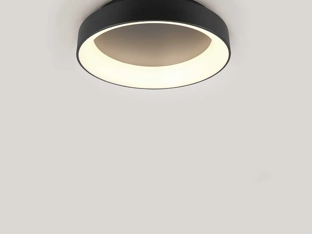 4 x anello led plafond lamp zwart - afbeelding 3 van  6