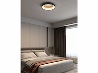 4 x anello led plafond lamp zwart - afbeelding 6 van  8