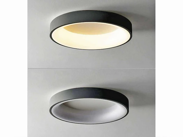 4 x anello led plafond lamp zwart - afbeelding 5 van  8