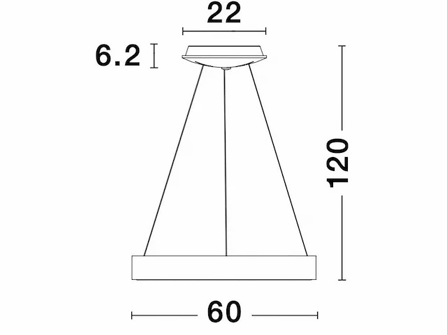 4 x annello hanglamp goud, led 36w, 3000k - afbeelding 4 van  9