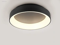 4 x annello led plafond lamp zwart - afbeelding 5 van  6