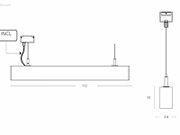 4 x b52 led design pendel armatuur wit - afbeelding 8 van  8