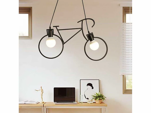 4 x bici hanglampen zwart, e27 - afbeelding 7 van  7