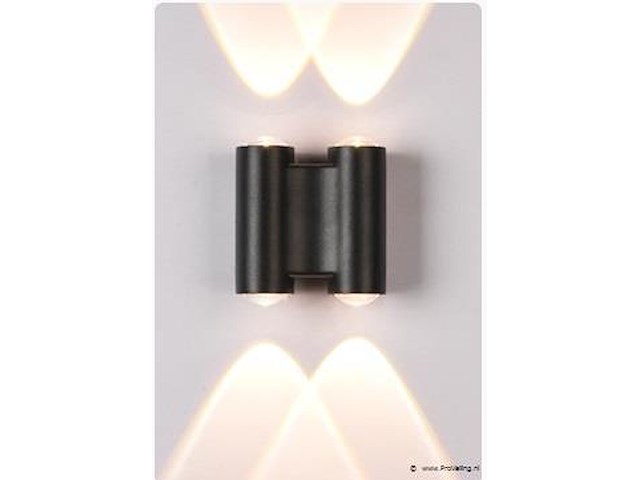 4 x bidirectionele led wandlamp – 4w – 3500k warm wit – ip54 – sw-47-2 - afbeelding 1 van  3