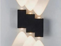 4 x bidirectionele led wandlamp – 6w – 3500k warm wit – ip54 – sw-45-3 - afbeelding 1 van  4