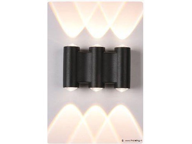 4 x bidirectionele led wandlamp – 6w – 3500k warm wit – ip54 – sw-47-3 - afbeelding 1 van  3