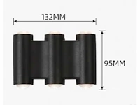 4 x bidirectionele led wandlamp – 6w – 3500k warm wit – ip54 – sw-47-3 - afbeelding 3 van  6