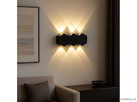 4 x bidirectionele led wandlamp – 6w – 3500k warm wit – ip54 – sw-51-3 - afbeelding 2 van  4