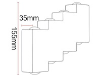 4 x bidirectionele led wandlamp – 8w – 3500k warm wit – ip54 – sw-45-4 - afbeelding 2 van  4
