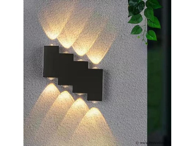 4 x bidirectionele led wandlamp – 8w – 3500k warm wit – ip54 – sw-45-4 - afbeelding 4 van  4
