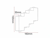 4 x bidirectionele led wandlamp – 8w – 3500k warm wit – ip54 – sw-45-4 - afbeelding 7 van  7