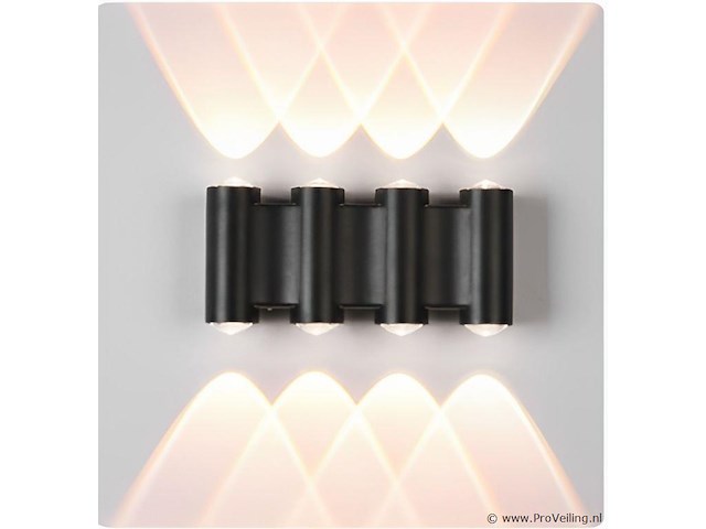 4 x bidirectionele led wandlamp – 8w – 3500k warm wit – ip54 – sw-47-4 - afbeelding 1 van  3