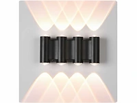 4 x bidirectionele led wandlamp – 8w – 3500k warm wit – ip54 – sw-47-4