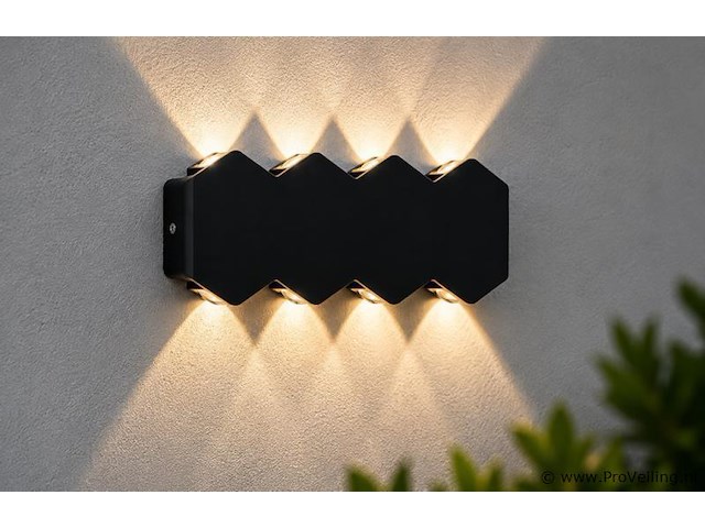 4 x bidirectionele led wandlamp – 8w – 3500k warm wit – ip54 – sw-51-4 - afbeelding 1 van  4