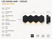 4 x bidirectionele led wandlamp – 8w – 3500k warm wit – ip54 – sw-51-4 - afbeelding 3 van  4