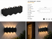 4 x bidirectionele led wandlamp – 8w – 3500k warm wit – ip54 – sw-51-4 - afbeelding 4 van  4