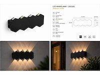 4 x bidirectionele led wandlamp – 8w – 3500k warm wit – ip54 – sw-51-4 - afbeelding 8 van  8