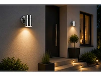 4 x buiten wandlamp gu10 – mat chroom – ip44 – manolya-1
