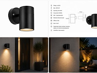 4 x buiten wandlamp gu10 – zwart – ip44 – manolya-1 - afbeelding 5 van  5