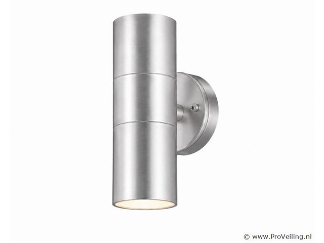 4 x buiten wandlamp up & down – 2xgu10 – mat chroom – ip44 – manolya-2 - afbeelding 2 van  5