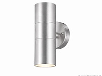 4 x buiten wandlamp up & down – 2xgu10 – mat chroom – ip44 – manolya-2 - afbeelding 2 van  5
