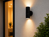 4 x buiten wandlamp up & down – 2xgu10 – zwart – ip44 – manolya-2 - afbeelding 3 van  5
