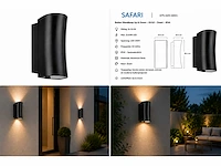 4 x buiten wandlamp up & down – gu10 – zwart – ip44 – safari - afbeelding 2 van  15