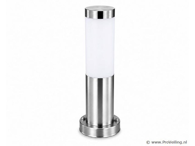 4 x buitenlamp tuinpaal – e27 – chroom – ip44 – 325mm – defne-3 - afbeelding 2 van  5